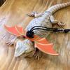 2024 New 3 Pcs Adjustable Bearded Dragon Leash With Bat Wings Soft Leather Lizard Harness For Amphibians And Other Small Reptile