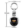 3D Metal Alloy Car Keychain Clouds Pattern Shield Key Rings Accessories For Cadillac SRX ATS XTS CT4 CT5 CT6 XT4 XT5 XT6