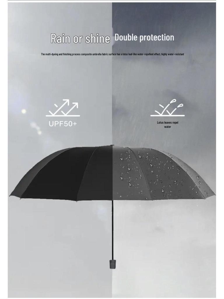 Extra Large, Thick, Reinforced Windproof Umbrella with Long Handle and Stylish Logo Print