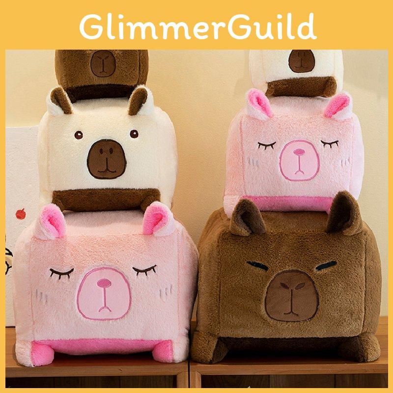 Soft Adorable Capybara Plush Toy In Brown Pink Beige Perfect For Cuddling