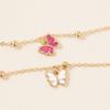 Chic Double Layer Butterfly Necklace For Women Unique Trendy Fashion Jewelry