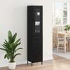 Highboard in Black Oak Look 34.5 x 34 x 180 cm Particleboard