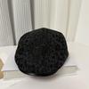American retro hottie leopard print forward hat female autumn niche yk big head circumference beret versatile face small hat