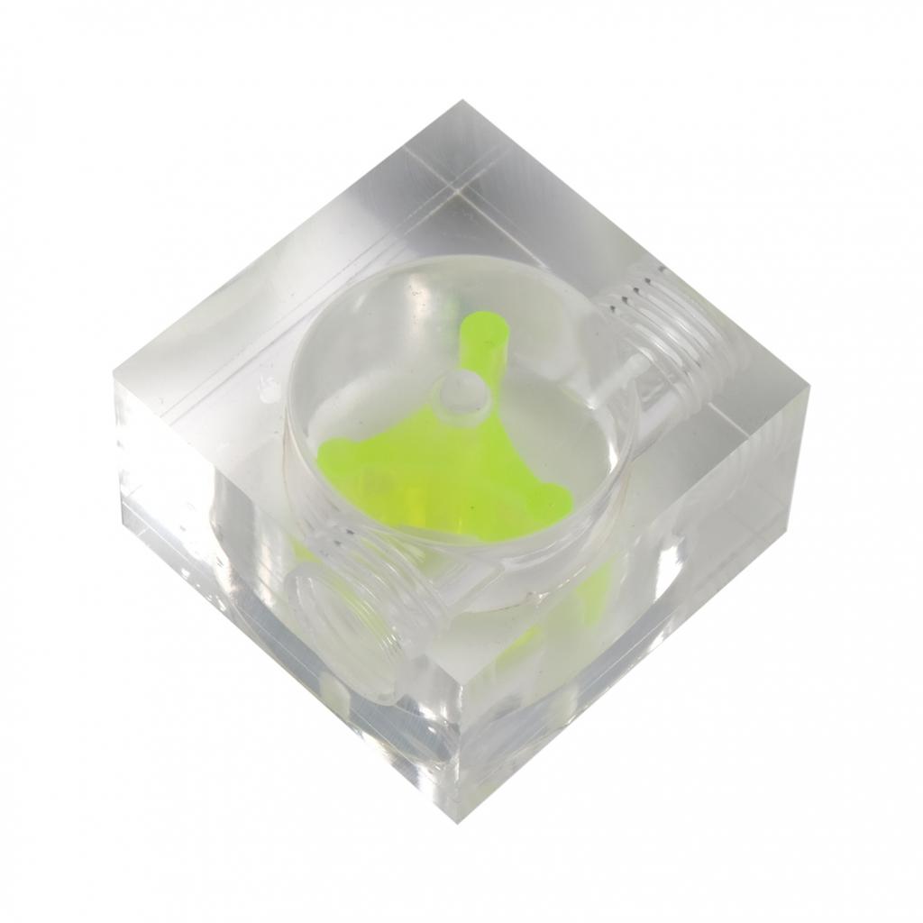 1pc 2 Way Water Cooling Indicator Acrylic Transparent Flowing meter G1/4 Thread