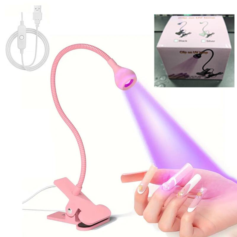 Lampa LED UV do paznokci do suszenia żelowego lakieru do paznokci, klipsowa, elastyczna, biurkowa, mini, przenośna, USB, lampa do paznokci, suszarka UV do manicure salonowego
