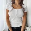 Ladies' Short Sleeved Temperament Casual And Fashionable Design Sense Spring And Summer Top Y2K Sexy Waist Cinching Short Sleeved T-Shirt