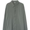 Men's Light Green Satin Long Sleeve Shirt Casual Oversized Streetwear Top
