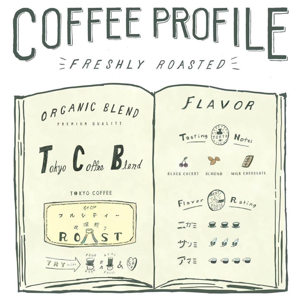 TOKYO COFFEE Tokyo Coffee Blend House-Roasted Coffee Beans (Whole Beans, 200g)