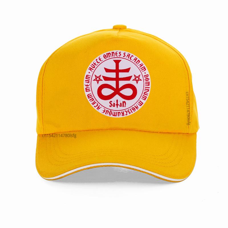 Satan Leviathan Kreuz Hut für Unisex WoUnisex Verstellbare Snapback Hüte Punk Goth Kirche des Satanischen Symbols Kolye Baseball Cap Mütze