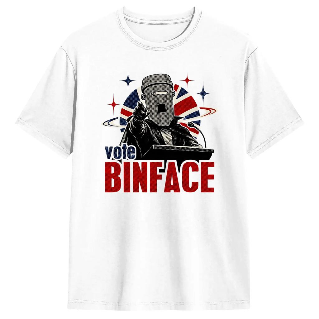 Clean up Clacton. Vote Binface T Shirts Cotton Unique T-Shirt Round Collar Tee Shirt Short Sleeve Clothes Adult