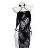 Sexy Underwear Women's Small Breast Suit Night Fan Perspective Cheongsam Antique Lace Uniform Seduction Sexy Pajamas
