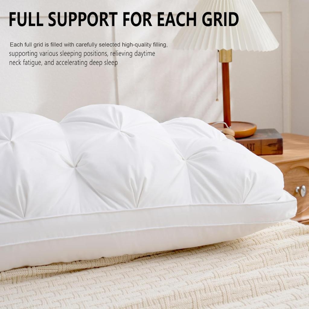 Almohadas Bedsure Tamaño Queen Juego de 2 - Almohadas de Cama Suaves para Dormir Paquete de 2, Esponjosas y con Soporte, Calidad Hotelera, Plumón Original