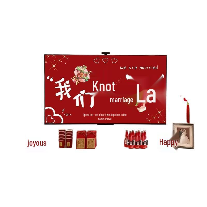 Wedding & Living Room TV Backdrop Decoration Set