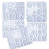 DIY Drop Earring Mold 3D Resin Pendants Moulds Fashionable Ear Jewelry Molds Silicone Material for Hand-Making Earrings