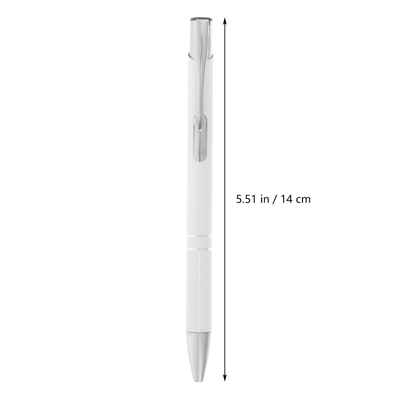 6Pcs Metal Ballpoint Pens Retractable Smooth Writing Fine School Gift Use Retractable Ballpoint Pens серебряный