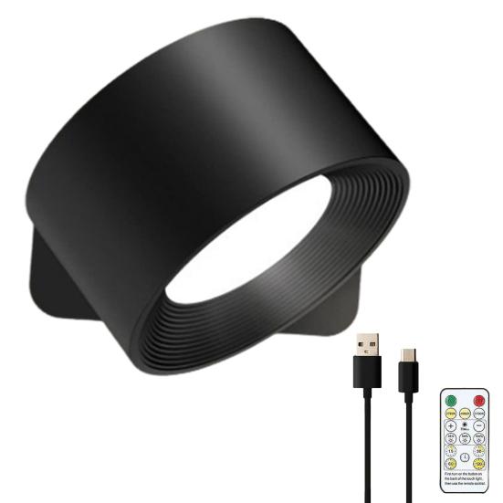 

Беспроводной настенный светильник с дистанционным управлением, регулируемой яркостью, простой монтаж, перезаряжаемый через USB, настенные светодиодные бра 1pc remote control