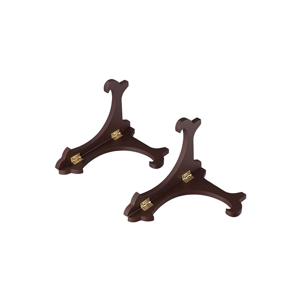 High Quality Wooden Adjustable Storage Bracket Decorative Foldable Easel Storage Rack Plate Rack Display Stand