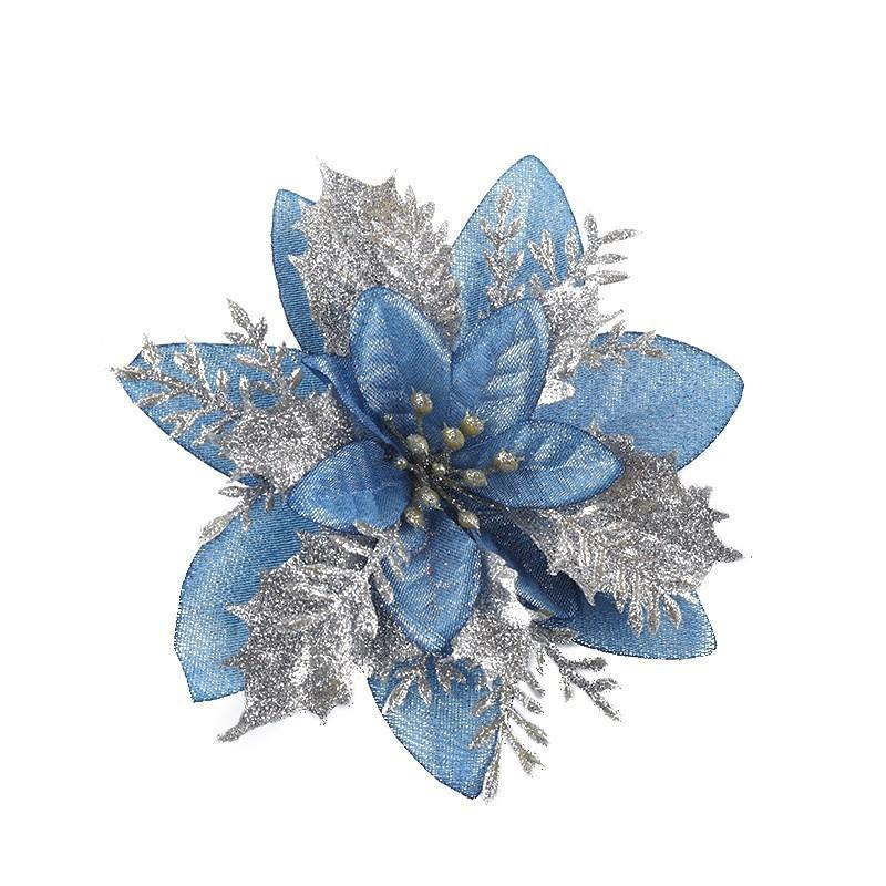 

20pcs Christmas Gold Powder Flower Vine Wreaths Decorations Door Window Garland Ornaments Christmas Tree Pendant Decoration 2025