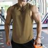 Herren Sommer Sport Freizeit Muskel Fitness Mesh Atmungsaktiv Schnelltrocknend Einfarbig Ärmellose Weste für Herren