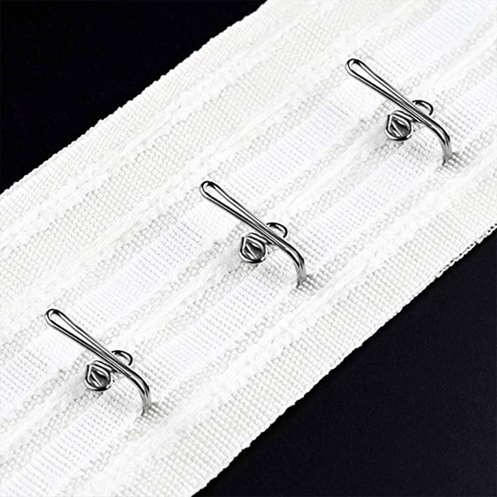 Metal Curtain Hooks, 100Pcs Drapery Hook Pins Stainless Steel Pin-on Hooks for Window Curtain, Shower Curtain, Door Curtain - Gold