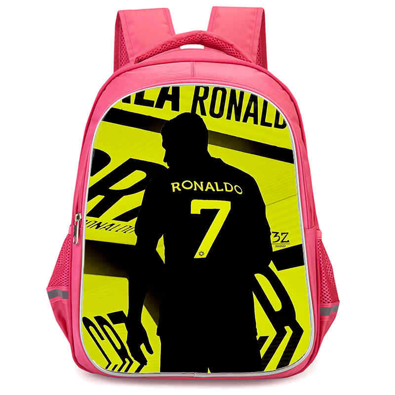 Cr7 Rucksack Hochauflösender Druck Große Kapazität Multifunktion Reißverschluss Oxford Rückenschutz Leichter Rucksack