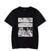 Japanese Anime Print Summer Clothes T-shirt Large Size Harajuku Short Sleeve Women's Men's Casual Cotton T-shirt Men's Tops