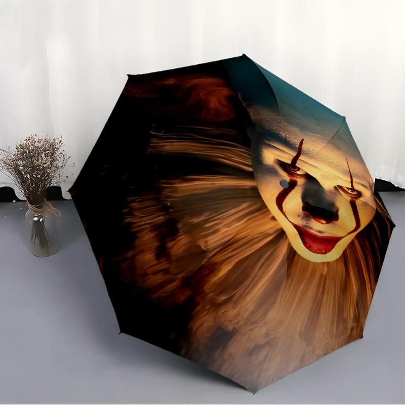 1pc Pennywise3 Umbrella, Sun Protection, And UV Shielding. It Has Eight Sturdy Ribs for Outdoor Use And Perfect Gift