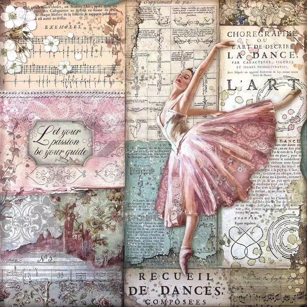 Large Retro Double-Sided Adhesive Journal Base and Decorative Background Paper Stickers