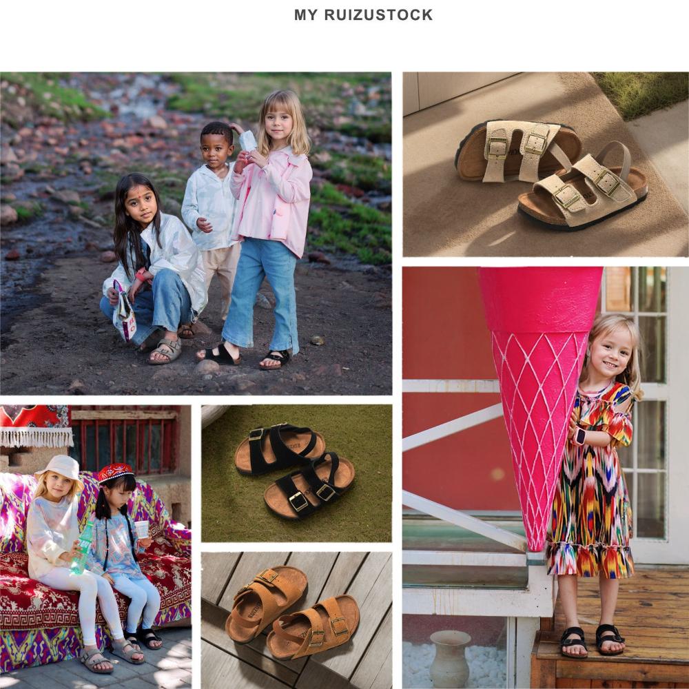 Spring & Autumn New Children's Frosted Cork Sandals - Breathable Boys Beach Shoes & Girls Student Slippers KWN