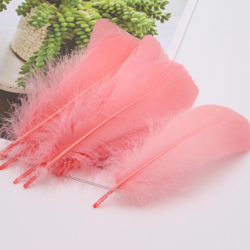 50Pcs Color Full Soft Big Floating Feather Goose Feather Diy Color Feather Headdress Craft Decorative Material