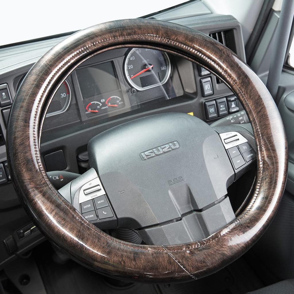 Miyabi Miyabi Truck Accessories Extra Thick Steering Wheel Cover S Brown "Orion" (Plain) (36-37cm) HC-ORPSBR