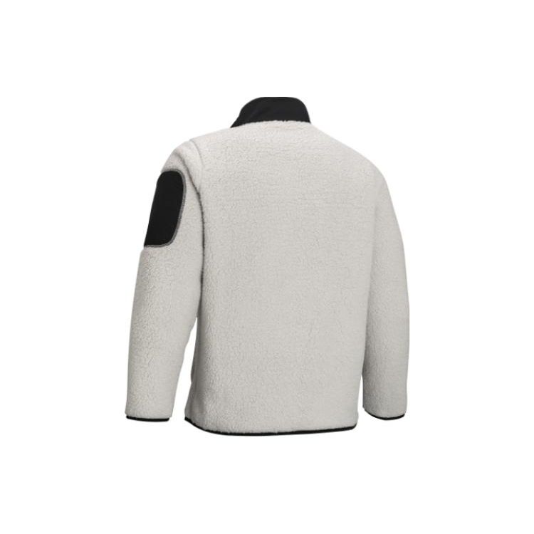 Under Armour Solid Logo American Vintage Pattern Label Spliced Zipper Sherpa Stand Collar Pullover Long Sleeve Sweatshirt Men sweatshirt 1373847-110