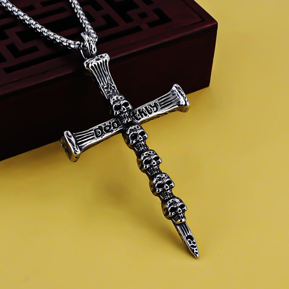 Odin Viking Helmet Titanium Steel Pendant Nordic Pirate Men's Necklace