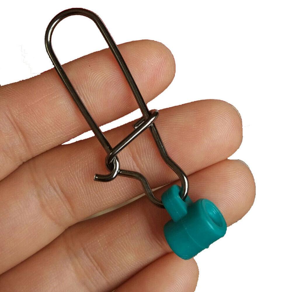 Green 8# Swivels Snap 220LB Duolock Snap Fishing Swivels Fish Finder Heavy Duty Fishing Sinker