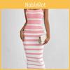 Abito Bodycon Senza Maniche in Poliestere con Effetto 3D Street Style per il Pendolarismo in Città