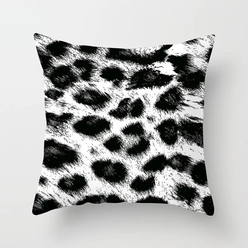 Home Decor Animal Print Pillow Cover Leopard Tiger Zebra Cattle Snake Cushion Cover Home Sofa Chair Decor Pillowcase 45X45Cm