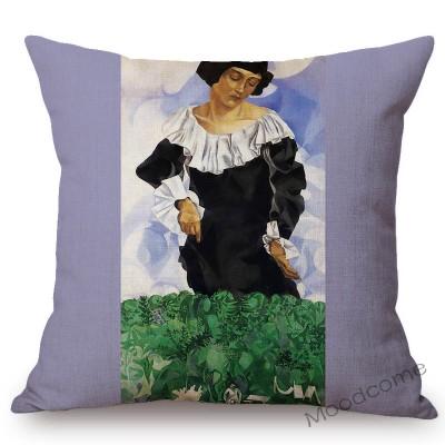 Modern Yağlıboya Sanat Gerçeküstücülük Kübizm Empresyonizm Marc Chagall Ünlü Sanat Yastık Kılıfı Doğum Günü Kemancı Minder Örtüsü