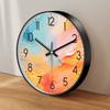 Abstract Colorful Wall Clock ABS Frame Loudspeaker Mute Movement Modern Art  Design Clock for Living Room Bedroom Home Decor