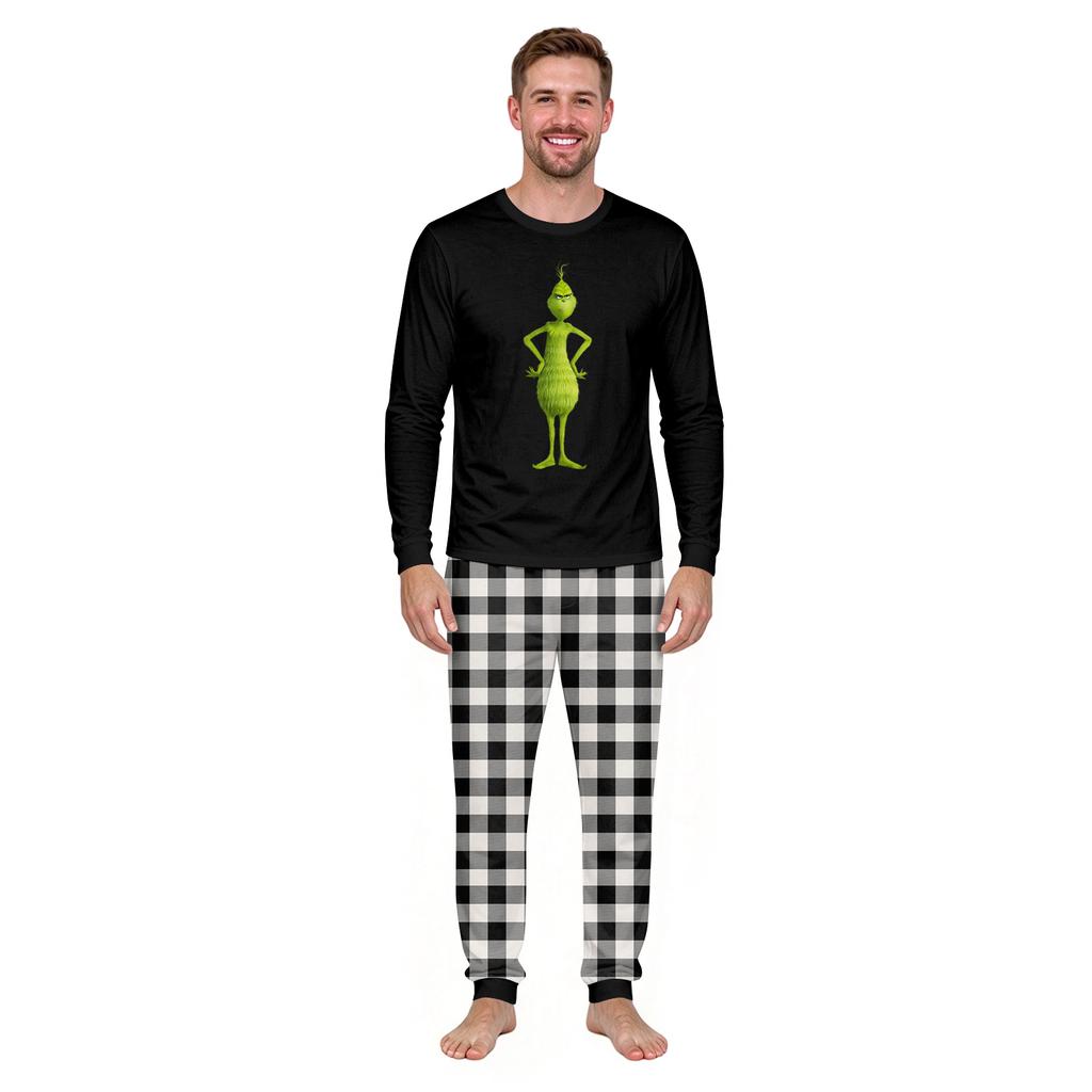 Christmas Print Crewneck Top and Jogger Pants Set Casual Two Piece Outfit for Holiday Lounging