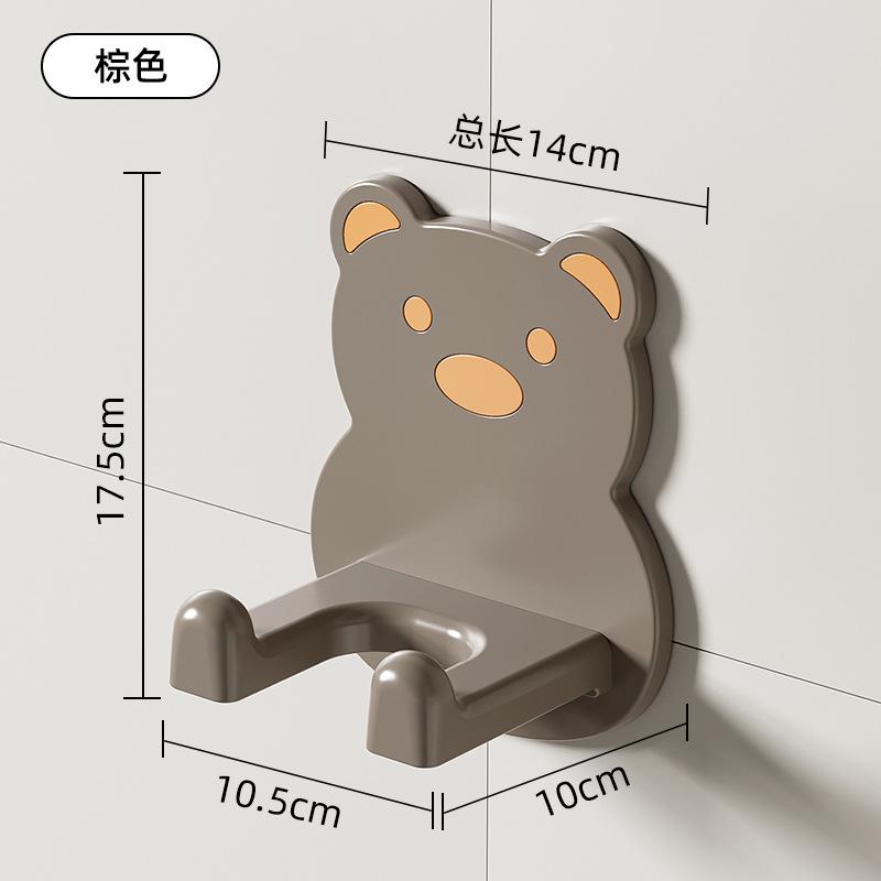 

Фен, стойка, настенное крепление, без перфорации, многофункциональная ванная комната, туалет, усовершенствованный индукционный фен, вешалка для хранения коричневый