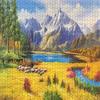 1000pcs/Puzzle Game for Endurance And Logic Training - Exquisite Puzzle with Autumn Pasture And Lake Snow Mountain Design, Suitable for Living Room De