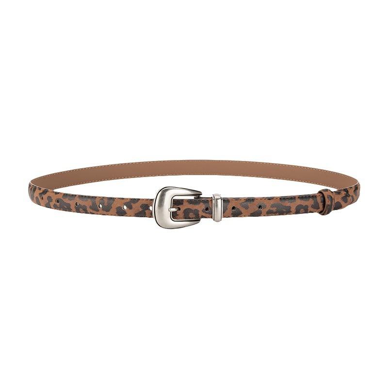 

Новый леопардовый кожаный ремень из натуральной кожи для женщин, креативный европейский и американский универсальный джинсовый декоративный ремень 105cm