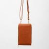 12x19x5cm Flap Pouch for Mobile Phone with Gold Logo Removable Handle Woman LULU CASTAGNETTE