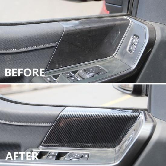 Kohlefaser-Optik 4-Türgriff-Abdeckungen für Ford F-150 -2025