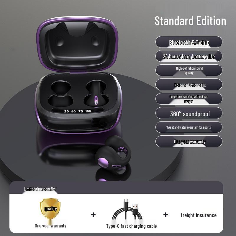 Noise-Cancelling Bluetooth Earphones with Air Conduction & Low Latency