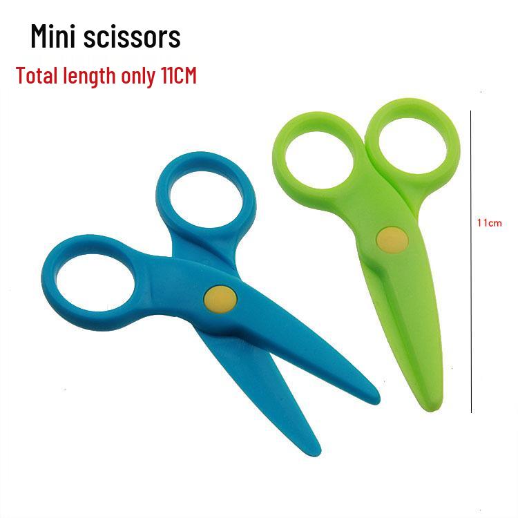 Children's Safety Craft Scissors - Plastic, Round-Head, Cute Design for Toddlers