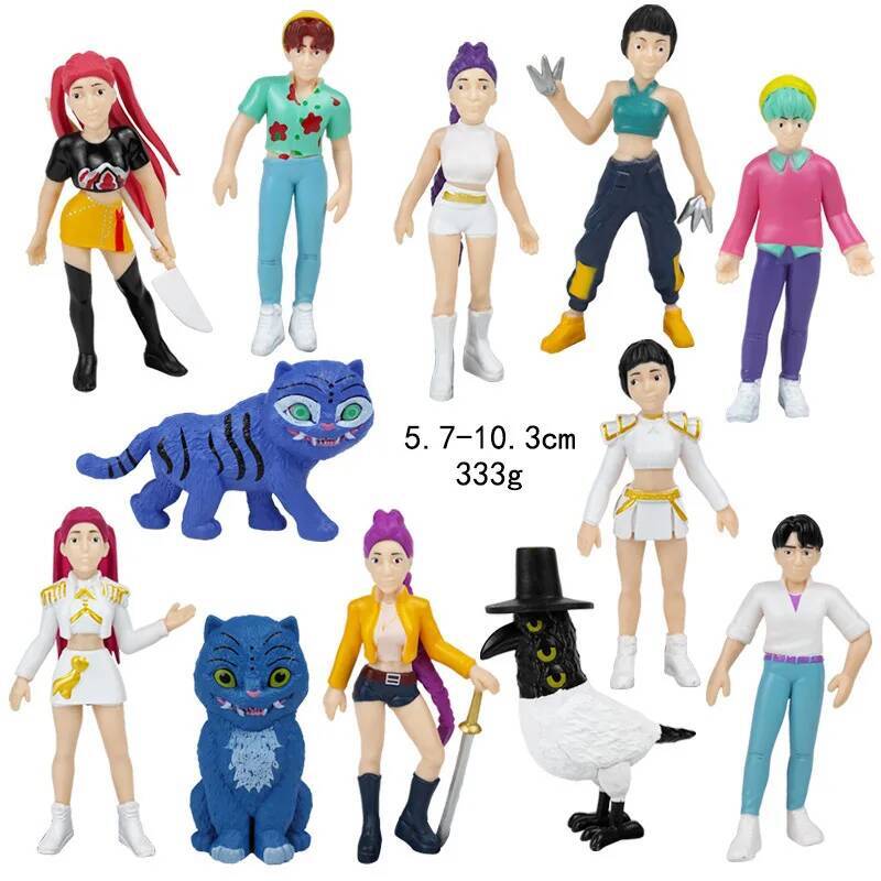 Kpop Demon Hunters Figure Toy Derpys Tiger Huntrix Rumi Zoey Mira Sussy Figure K Pop Demon Hunters Goods Merch Figurine Ornament