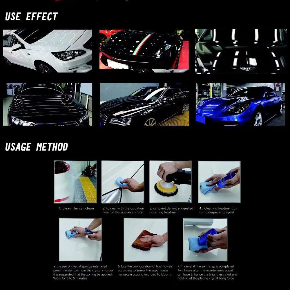 9H Car Hydrophobic Glass Coating - Ceramic Coating for Glass and Paint, 30ml, Easy DIY Application for Car