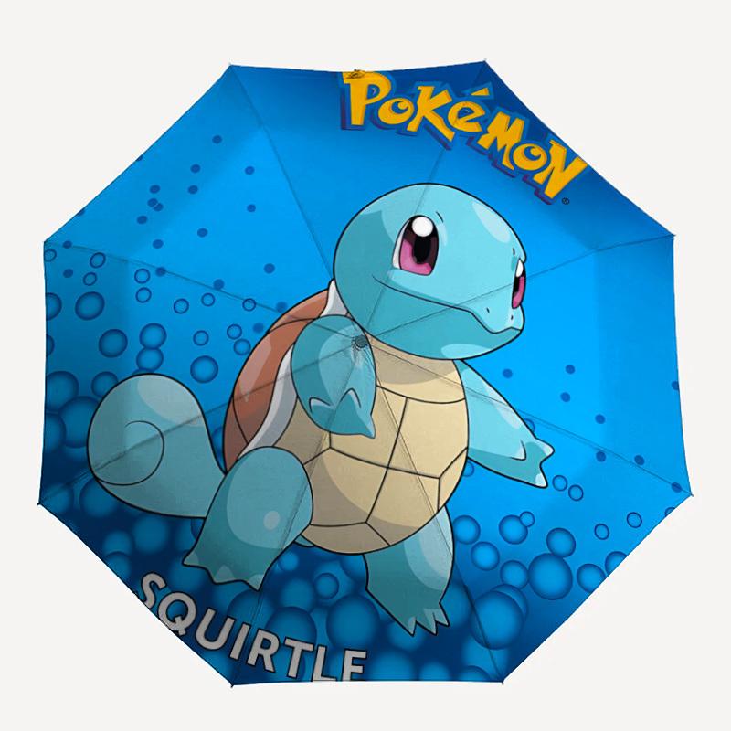 

1pc Pokemon Squirtle Automatic Open/Close Umbrella Folding Umbrella, 8-Rib Sturdy Bones199