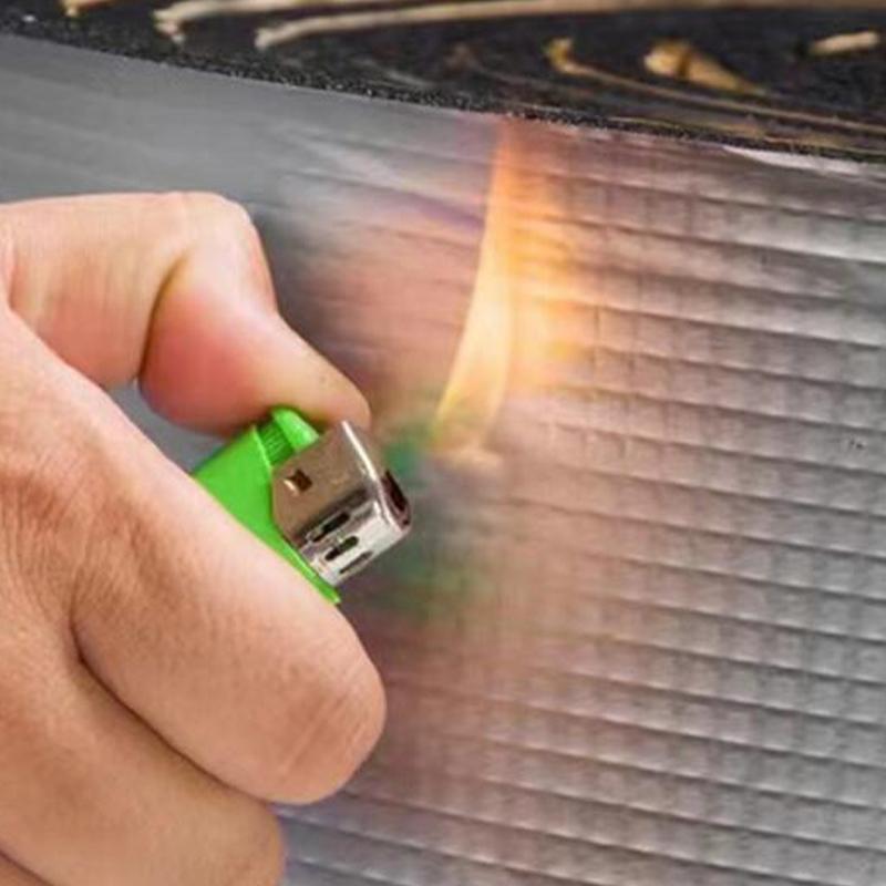 0.5x2m Aluminum Foil Insulation Cotton High Temperature Resistant Insulation Cotton Self-Adhesive Wall Roof Fire/Moisture-Proof